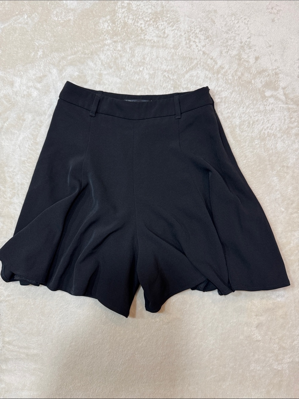 Zara Black Flared Skort Shorts